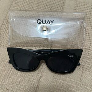 Quay Women’s Cat Eye Sunglasses - Black Frames - Black Lenses